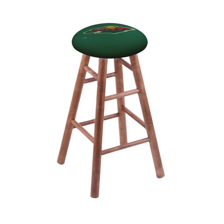Holland Bar Stool Co. Maple Bar Stool, Medium Finish, Minnesota Wild Seat RC30MSMed